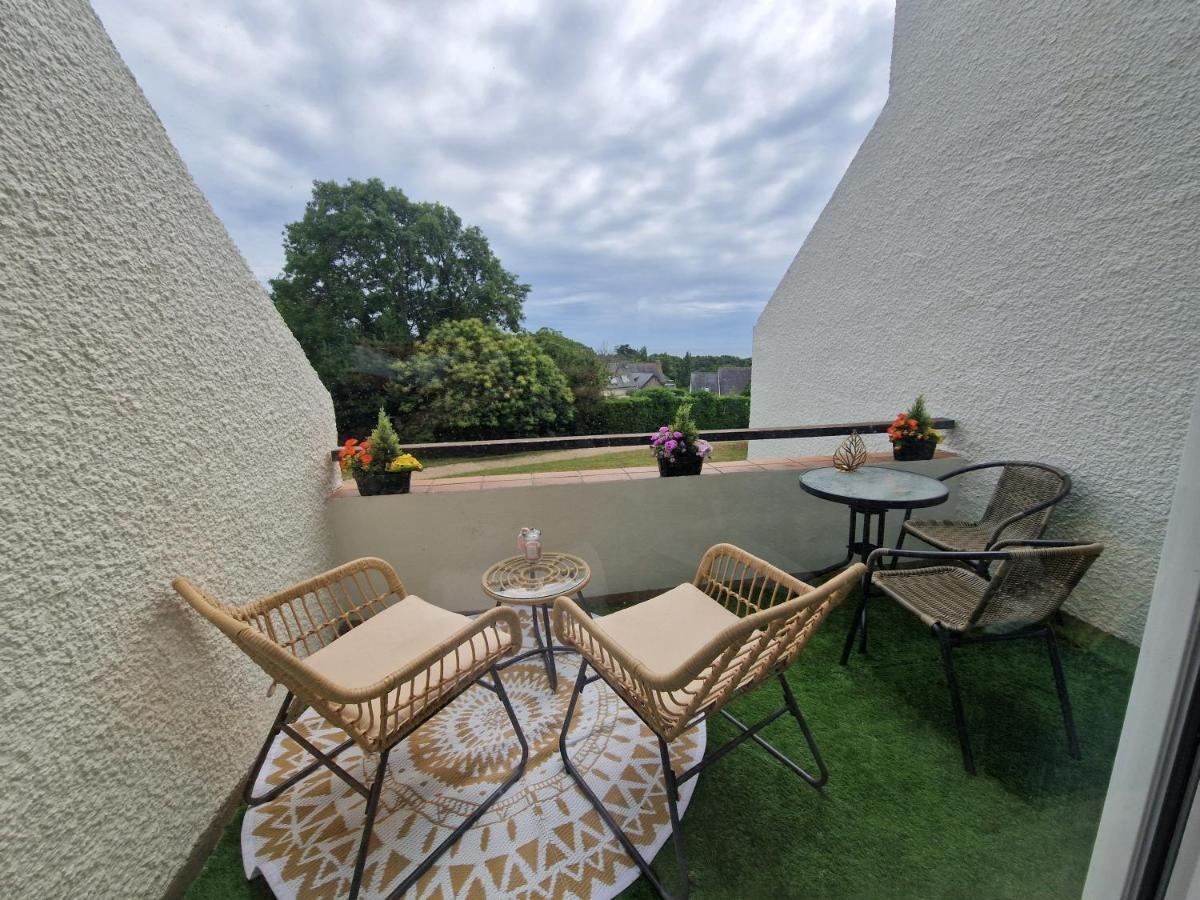 Guidel-Plages Studio Lumineux Balcon Vue Mer & Piscine Exterior foto